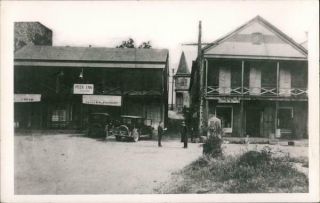 Rppc Mokelumne Hill,  Ca Western Street Scene,  Early 20th Century,  At The Peek Inn