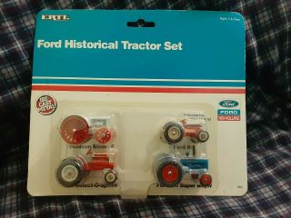 Ertl Die Cast Ford Historical Tractor Set 1991 In The Package