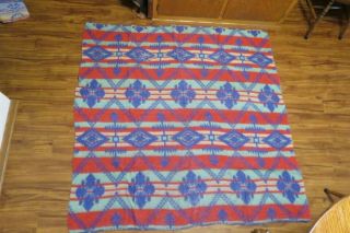 Indian Cowboy Western Camp Blanket Cotton Authentic Vintage Collectible