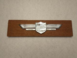 National Shuffleboard Company Orange,  Nj Vintage Emblem On Board For Display