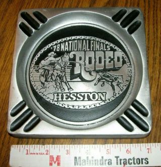 Hesston Nfr National Finals Rodeo 1978 Calf Roping Collectible Ashtray Cowboy