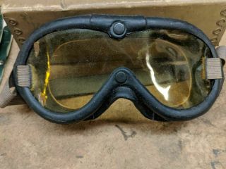 Wwii Army Air Corps B - 8 Pilot Flying Goggles Box