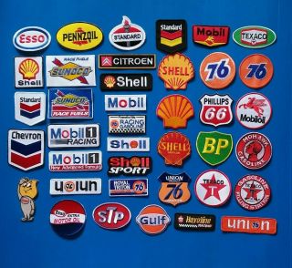 50 Random Gas/oil Easy Sew/iron On 3 /4 Inch Patches