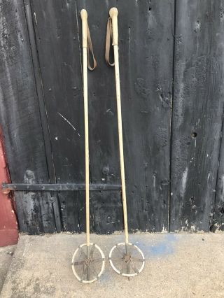 Ww2 Us Army 10th Mountain Division Split Bamboo Ski Poles Troops
