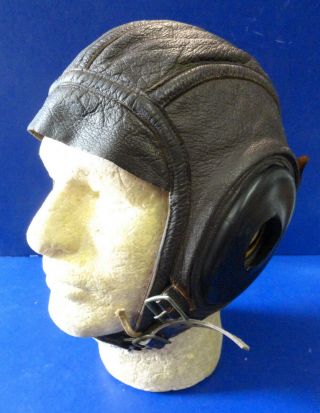 Naval & Marine Aviator’s Leather Flying Helmet - An - 6540 - Size Large
