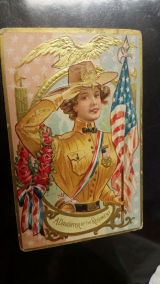 Vintage Postcard Decoration Day A Daughter Of The Regiment Series 2