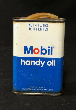 Vintage Mobil Oil Tin Garage Motor Old Can Pourer Petrol Workshop Tools Firearms