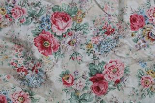 Vtg Ralph Lauren Old Brittany King Fitted Sheet 100 Cotton Floral