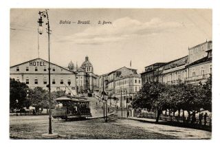 Salvador,  Bahia,  Brazil,  Street,  Trolley,  Sao Benito Monastery,  Hotel C 1902