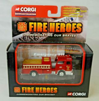 Corgi Cs90243 " Los Angeles County Fd " Mack Cf Pumper Fire Truck 4 " W/box