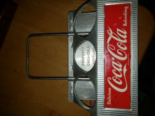 Vintage Coca Cola Coke Metal Aluminum 6 Pack Bottle Carrier
