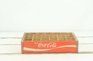 Vintage 1971 Coca Cola Beverage Wood Crate Coke Soda Pop Wood Box Crate