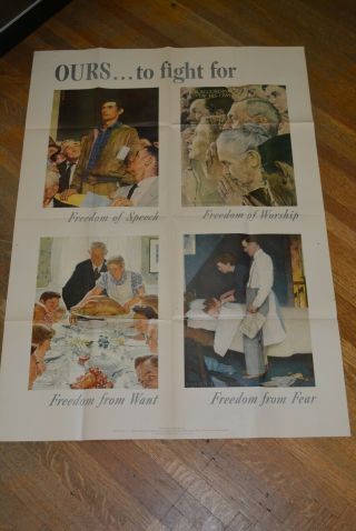 Wwii Era War Bond Poster - Ours.  To Fight For