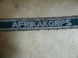 Afrikacorps Cuff Tittle Found In Italy Ww2