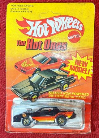 Hot Wheels Unpunched Moc The Hot Ones 1982 Blown Camaro Z - 28 Malaysia Vintage
