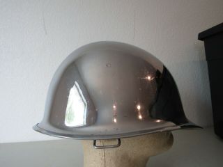 Wwii United States Army M - 1 Front Seam Swivel Bale Chromed Helmet Shell
