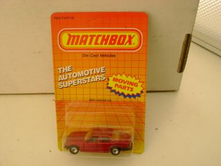 1987 Matchbox Superfast Mb 41 Maroon Red Jaguar Xj6 On Card