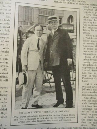 1926 Escape Artist Harry Houdini Dies Memorial Report Magic Magician Ty Cobb
