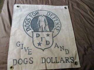 Wwii Us Homefront War Dogs For Defense Give Dogs And Dollars Recuiting Flag