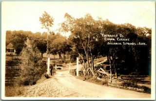 Sulphur Springs,  Arkansas Rppc Photo Postcard " Entrance To Ozark Colony " C1930s