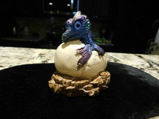 Windstone Editions Pena 1984 Peacock Hatching Dragon Egg