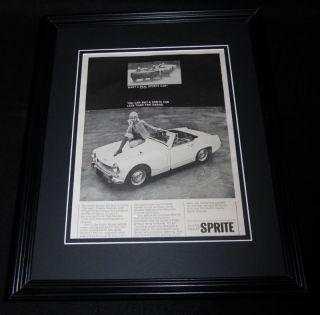 1966 Austin Healey Sprite Framed 11x14 Vintage Advertisement