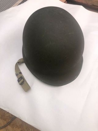 Very Wwii Ww2 Usmc M1 Helmet Fixed Bale Front Seam Early War