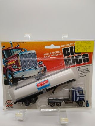 Vintage Zee Toys Ho Scale Big Rigs Exxon Tanker Semi Truck Die Cast Nib 1980