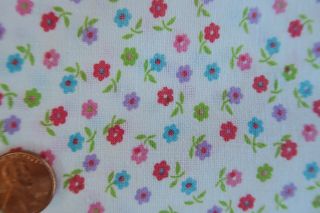 One Vintage Feedsack Tiny Baby Flowers 37x22 (44) Cleaned