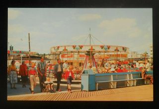 1950s Amusement Rides On The Boardwalk Frankfurters Sign Asbury Park Nj Monmouth