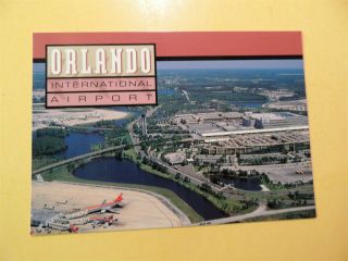 Orlando International Airport Orlando Florida Vintage Postcard Aerial View