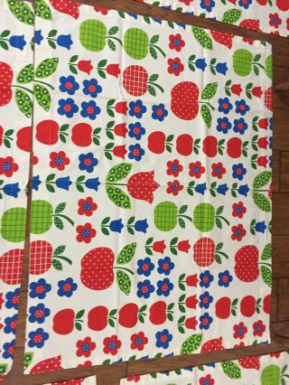 VTG House N Home Fabrics And Draperies (6) Curtain Panels Apples 3