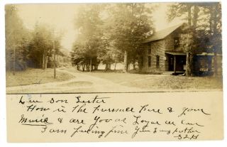 Mckeever Ny - Moose Head Annex & Road - Rppc Postcard Adirondacks Nr Old Forge
