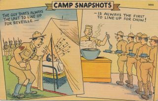 Wwii Camp Ellis Illinois Postcard & Letter U.  S.  Army Engineers