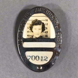 Wwii Era England Shipbuilding Corp.  Badge For A Rosie The Riveter From Maine