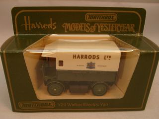 1984 MATCHBOX MODELS OF YESTERYEAR Y29 1919 WALKER ELECTRIC VAN HARRODS LTD MIB 2