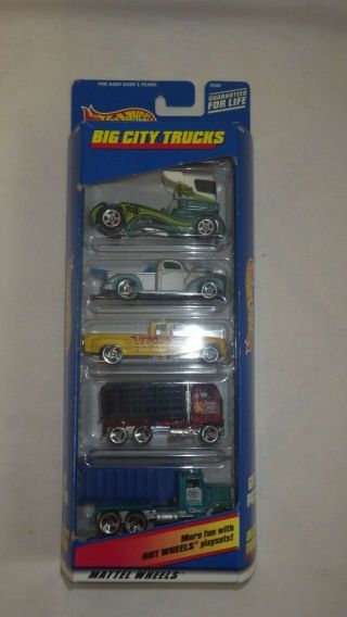 1998 Hot Wheels Big City Trucks 5 - Car Gift Pack,  25364