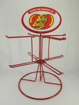 Jelly Belly Red Display Rack 8 Arms 17.  5 " Tall Candy Retail Counter Bag Hanger