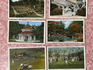 6 Vtg 1930’s Linen Postcard French Lick Hotel Spring Indiana Golf Course Golfing 2