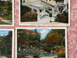6 Vtg 1930’s Linen Postcard French Lick Hotel Spring Indiana Golf Course Golfing 4