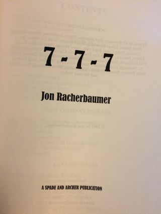 7 - 7 - 7,  The 21 Card Trick,  by Jon Racherbaumer,  2007,  Spade and Archer 3