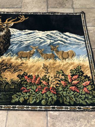 Deer Doe Buck Elk Stag Tapestry 20 x 40 Made in Italy Rayon Blend 13379 WPL 3