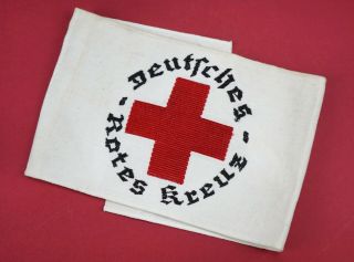 Ww2 German Uniform Sleeve Soldier Patch Insignia Red Cross Rotes Kreuz Armband