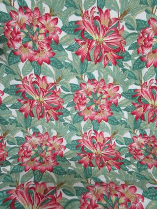 Brunschwig & Fils Vintage Fabric " Granada Adaptation " Floral 3½ Yards (,) 54 " W