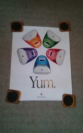 Vintage Apple Computers Yum Poster Colors Macintosh Mac Think Different