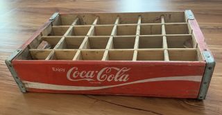 Vintage Coca - Cola 24 Bottle Red Crate