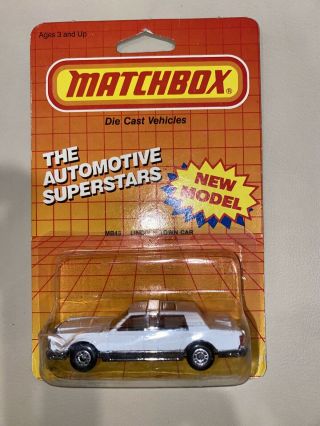 1987 Matchbox Superfast Mb 43 White Lincoln Town Car On Card Moc