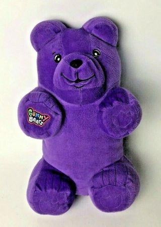 Toys R Us Gummy Bear Plush Purple Stuffed Gummy 2009 14 " Tall Fully Stuffed