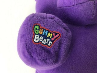 Toys R Us Gummy Bear Plush Purple Stuffed Gummy 2009 14 