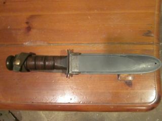 Ww 2 U.  S.  M.  C.  Ka - Bar Mk 2 Knife With Scabbard Stamped Nord 6581 B.  M.  Co